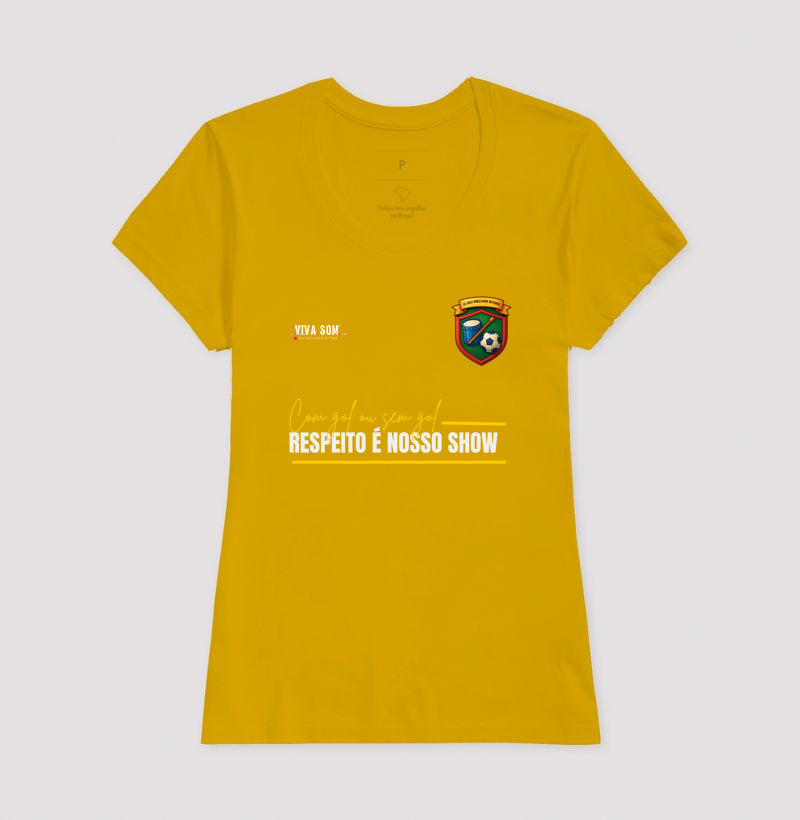 Futebol - Respeito é nosso show - Camiseta Masculina e feminina (baby look) - Confort