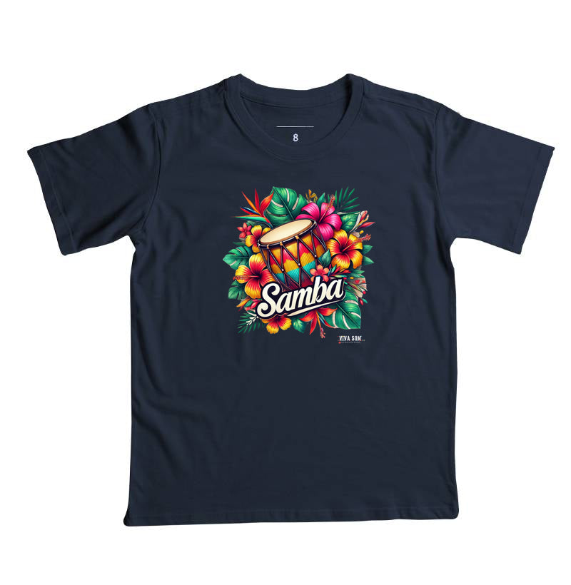 Samba com Flores - Camiseta Infantil