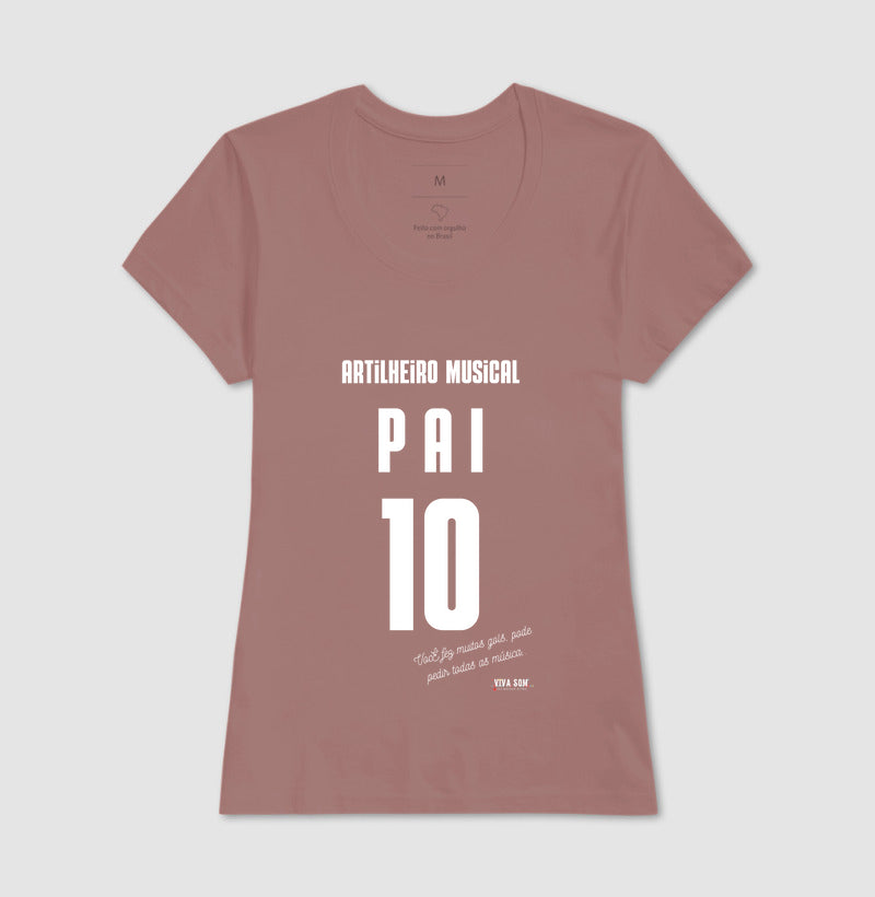 Artilheiro Musical: Pai - Masculina (camiseta) e Feminina (baby look) - Confort