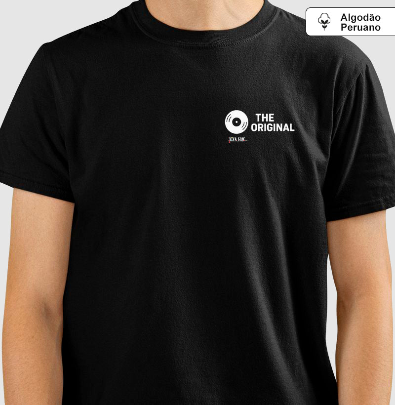 Algodão peruano - Pai, o original - Emblema lateral - Camiseta Masculina(clássica) Feminina (baby look)