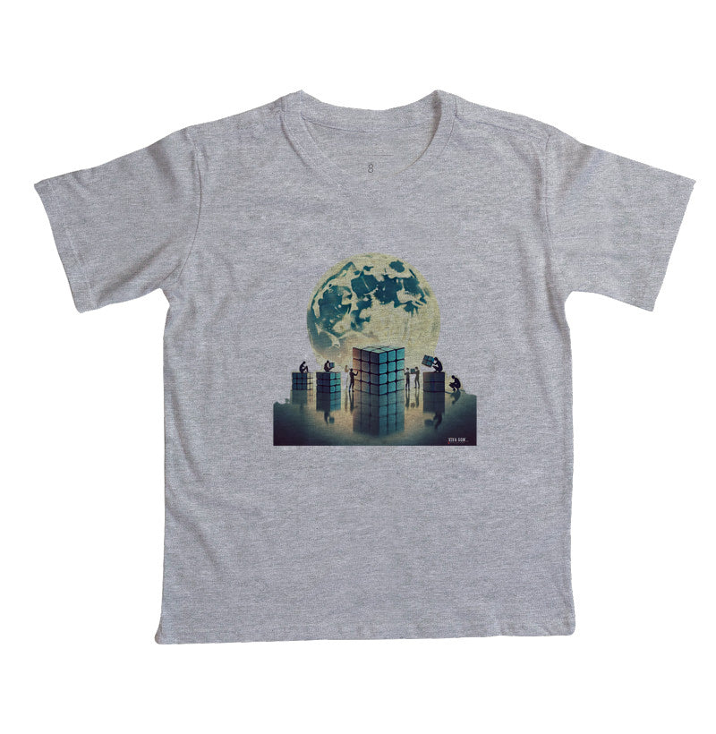 A LUA E O CUBO - Camiseta infantil