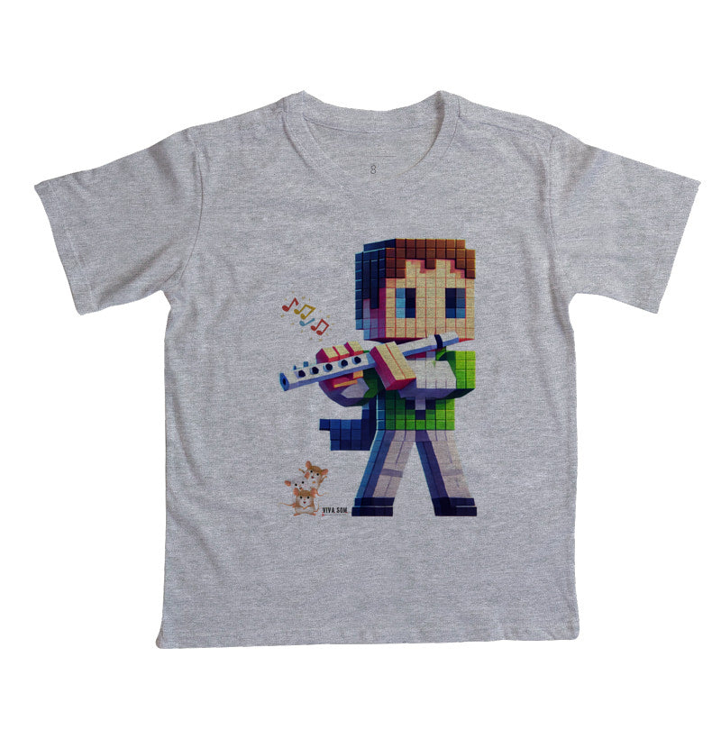 Flautista No pixel - Camiseta Infantil
