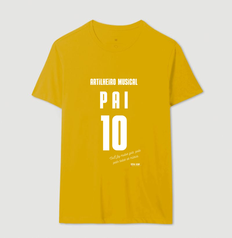 Artilheiro Musical: Pai - Masculina (camiseta) e Feminina (baby look) - Confort