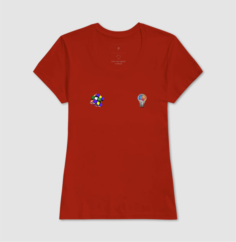A lâmpada e o Cubo Mágico - Camiseta Confort Masculina e Feminina