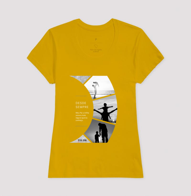 A trilha: do filho para o pai - Masculina (camiseta) e Feminina (baby look) - Confort