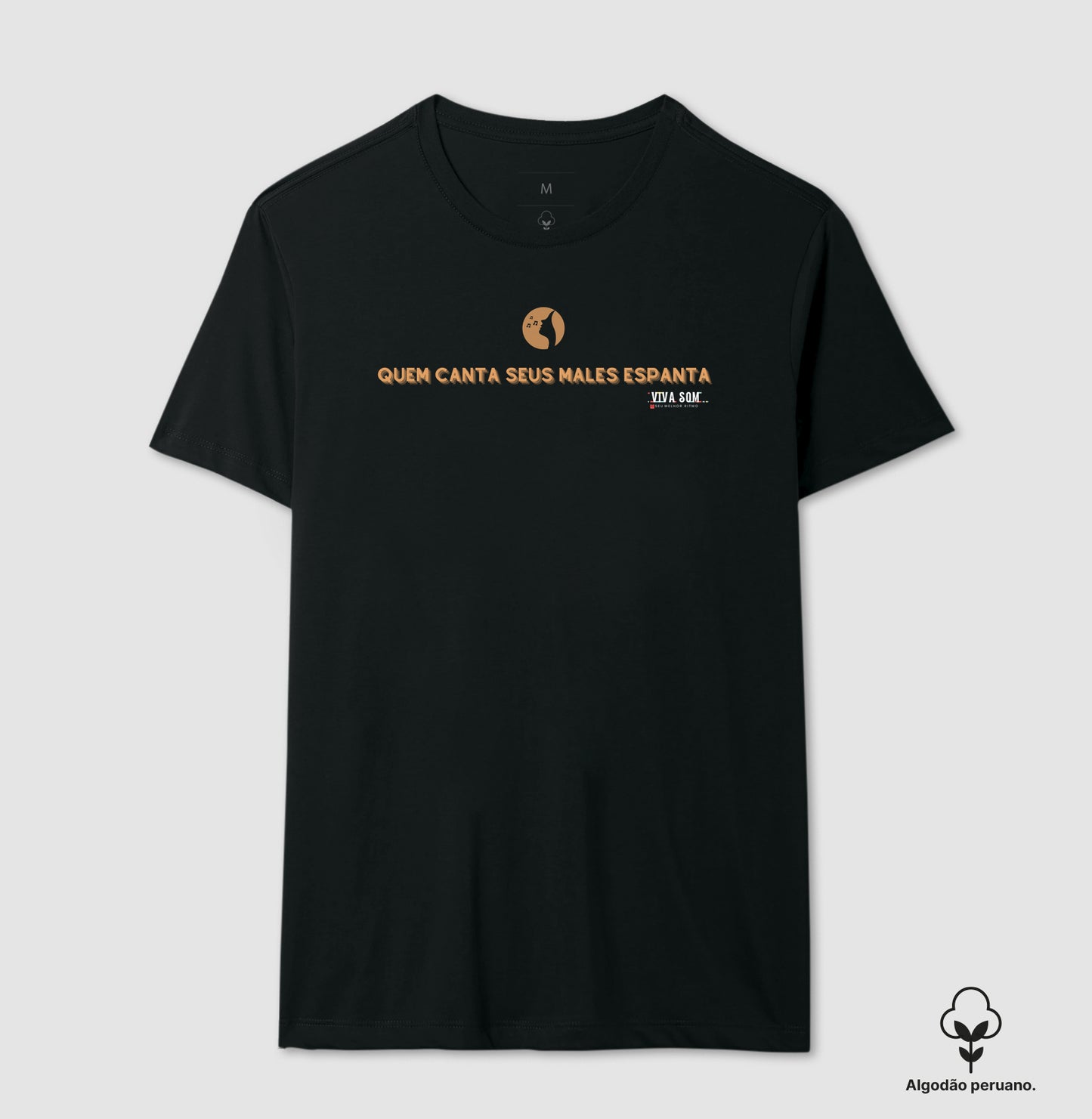 Quem canta seus Males Espanta Círculo - Camiseta Masculina e Feminina