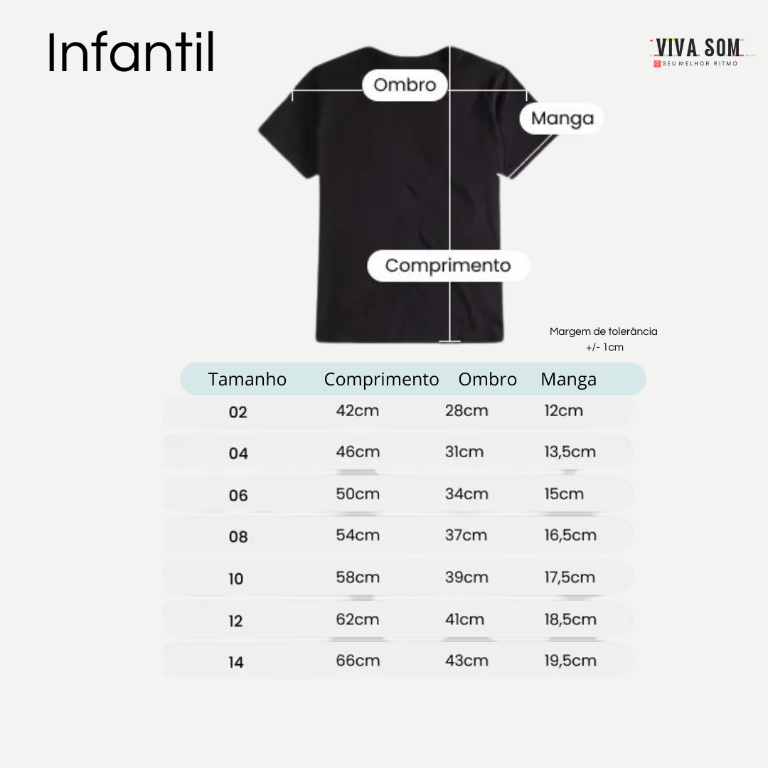 Bateria da Autoestima - Camiseta Infantil Feminina