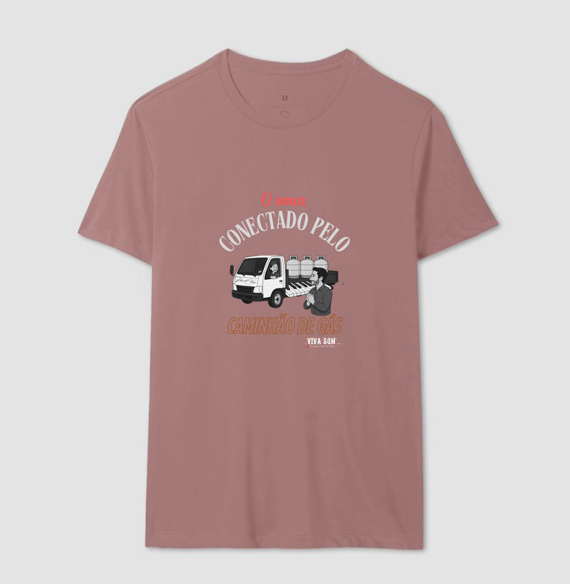 Amor vindo pelo Caminhão de Gás - Personalizada - Camiseta Clássica ou Baby Look