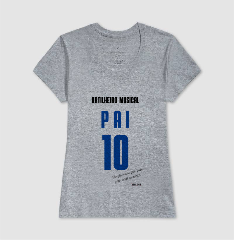 Artilheiro Musical: Pai - Masculina (camiseta) e Feminina (baby look) - Confort