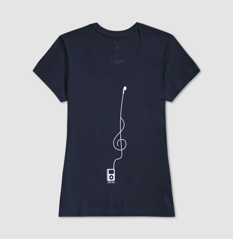 Minimalista Clave de Sol - Camiseta e Baby Look Confort Masculina e Feminina