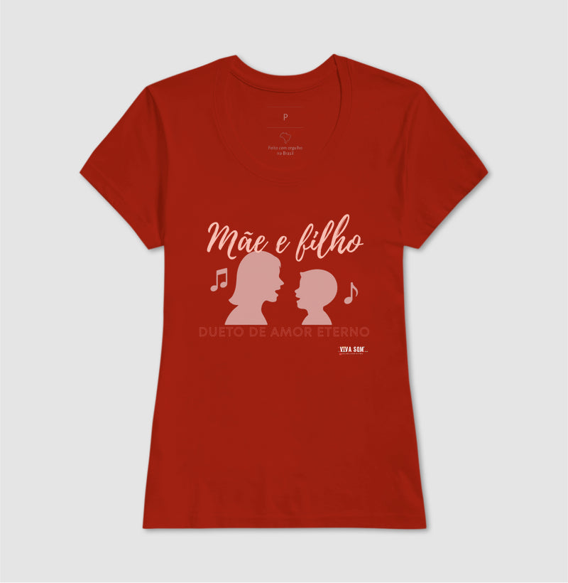 Mãe e Filho: Dueto de Amor - central - Camiseta e Baby Look Confort M e F