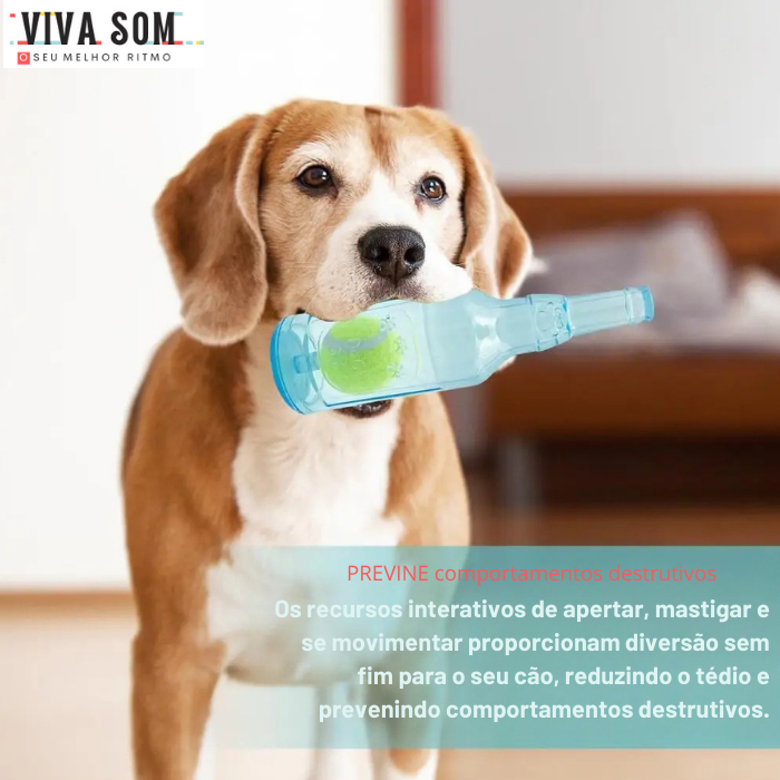 Brinquedo para Cachorro Resistente Garrafa Dog Play – Mordedor Interativo