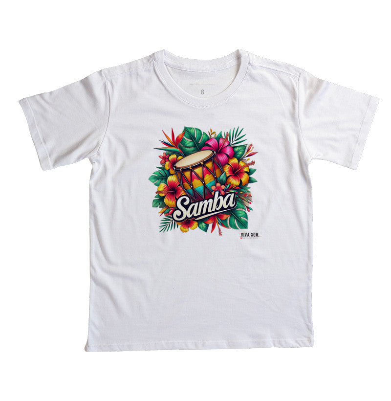 Samba com Flores - Camiseta Infantil