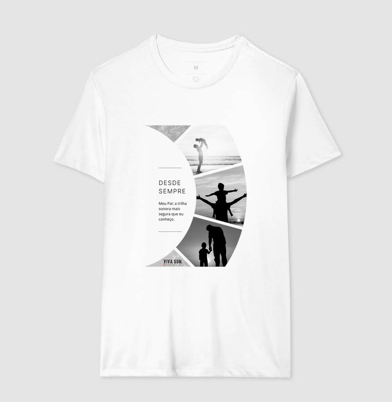 A trilha: do filho para o pai - Masculina (camiseta) e Feminina (baby look) - Confort
