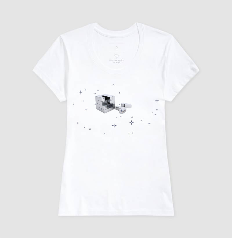 O brilho do cubo mágico - Camiseta Confort Masculina e Feminina