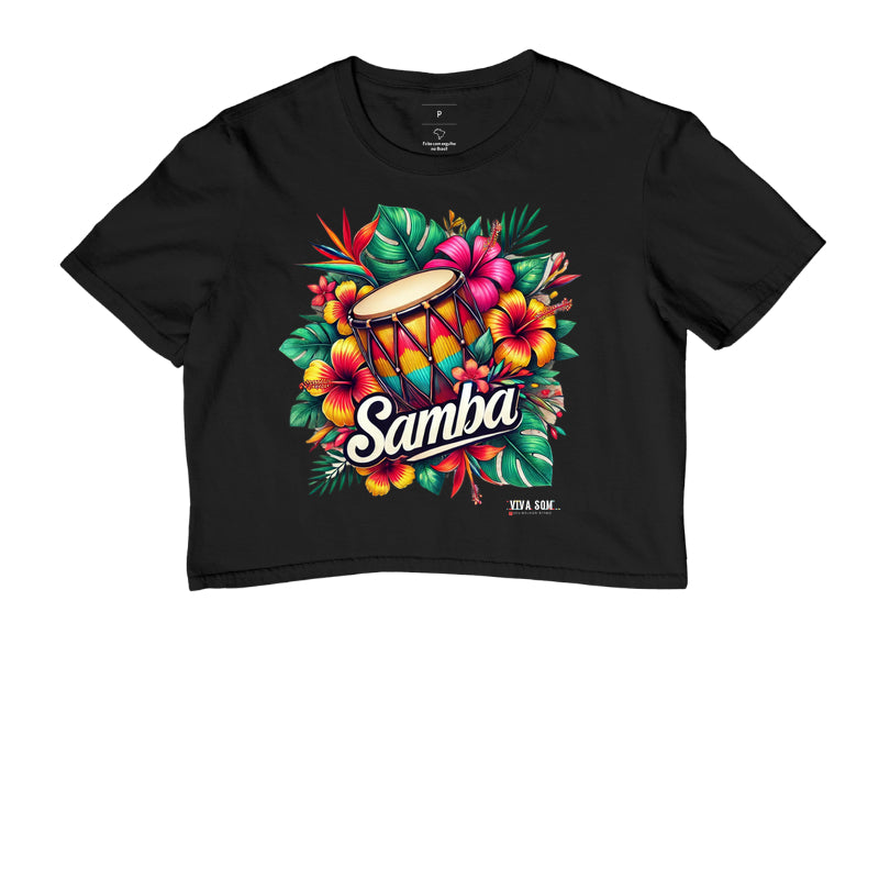 Samba com Flores - De Cropped - Feminina