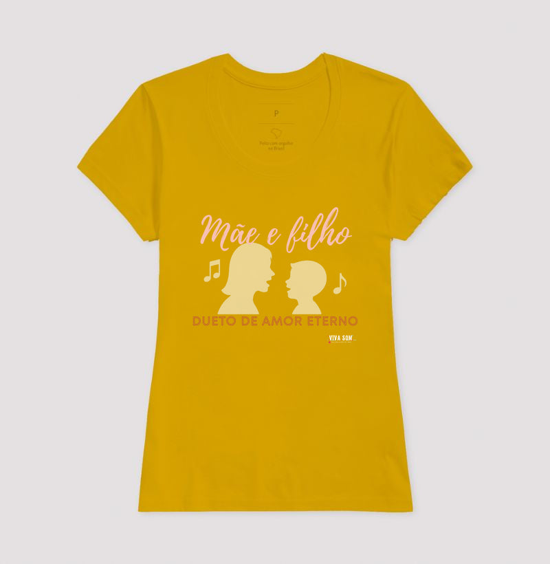 Mãe e Filho: Dueto de Amor - central - Camiseta e Baby Look Confort M e F
