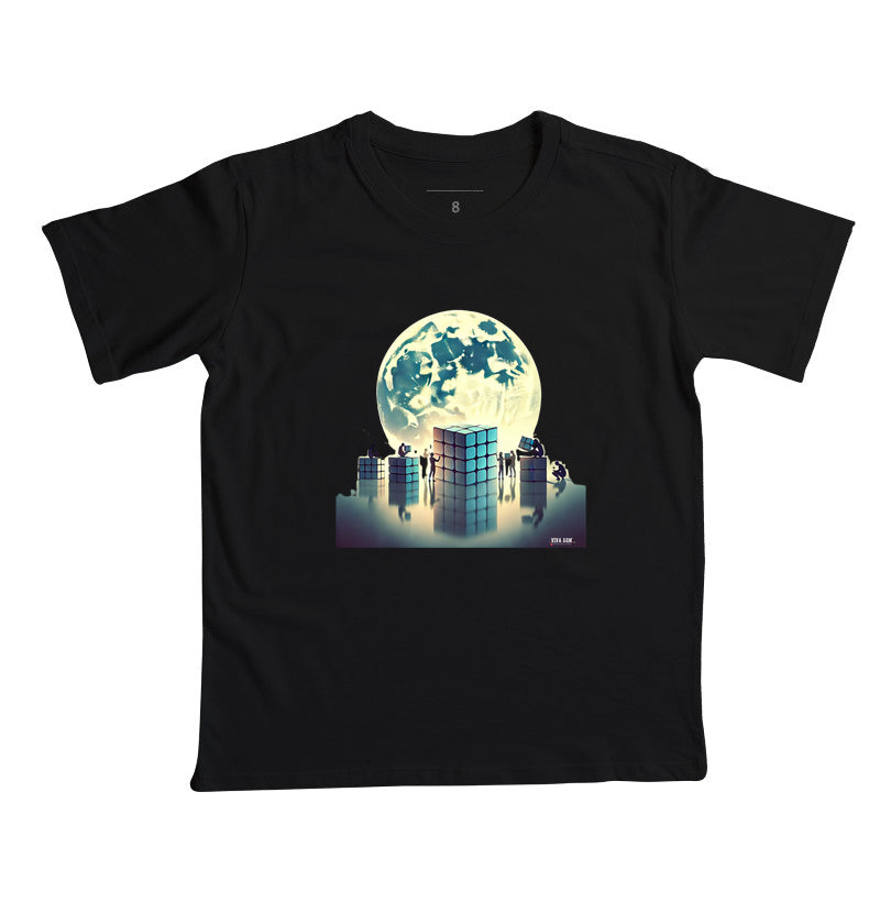 A LUA E O CUBO - Camiseta infantil