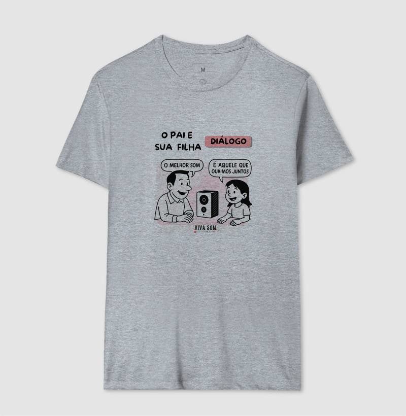 O pai e sua filha criança - Masculina (camiseta) e Feminina (baby look) - Confort
