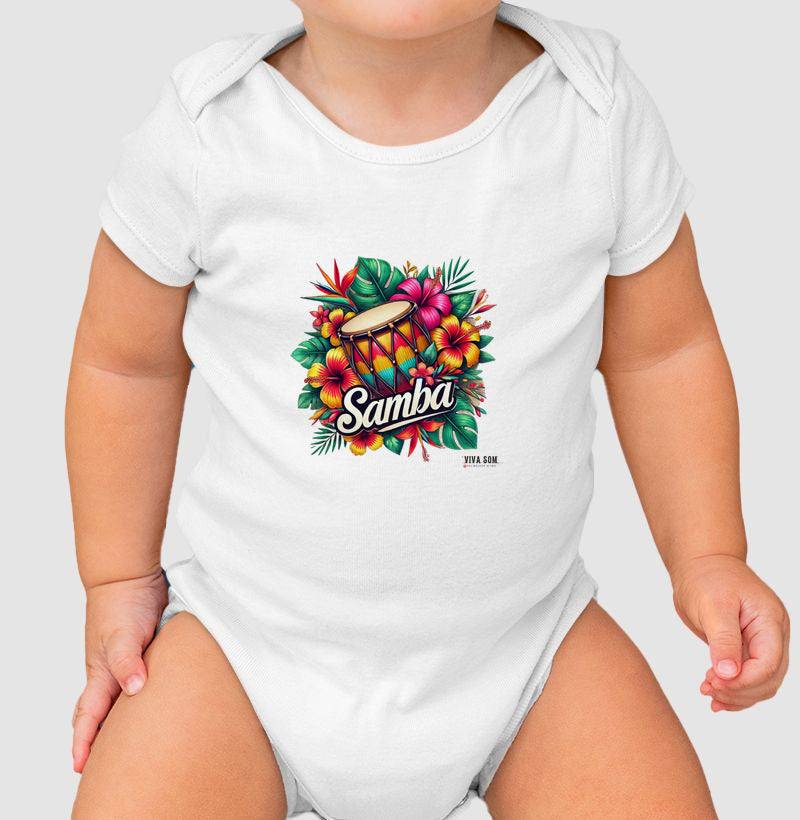 Samba com Flores - Body Baby
