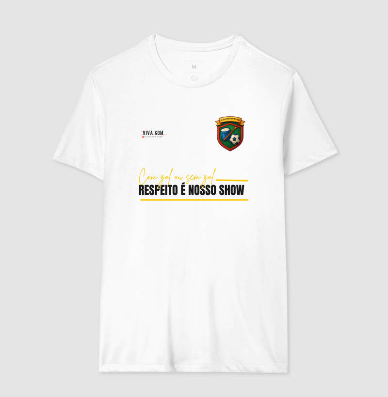 Futebol - Respeito é nosso show - Camiseta Masculina e feminina (baby look) - Confort