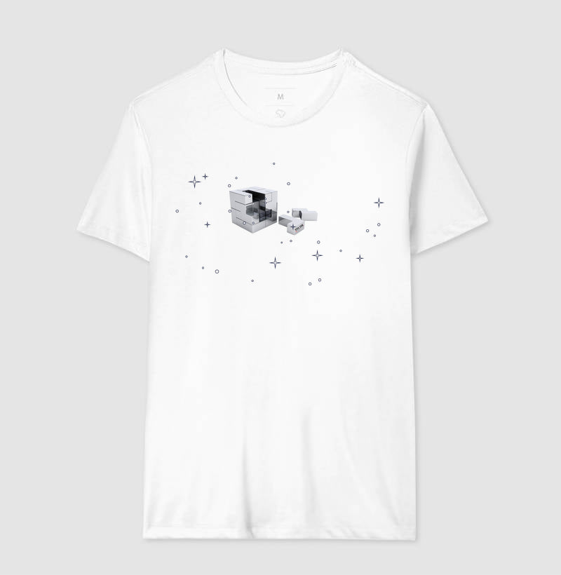 O brilho do cubo mágico - Camiseta Confort Masculina e Feminina