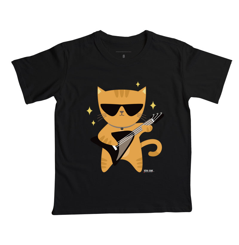 Gato do Rock - Camiseta Infantil