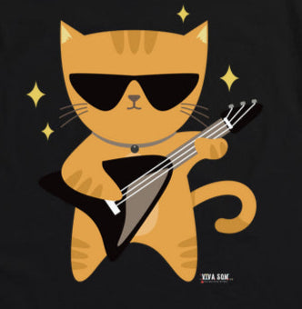 Gato do Rock - Camiseta Infantil
