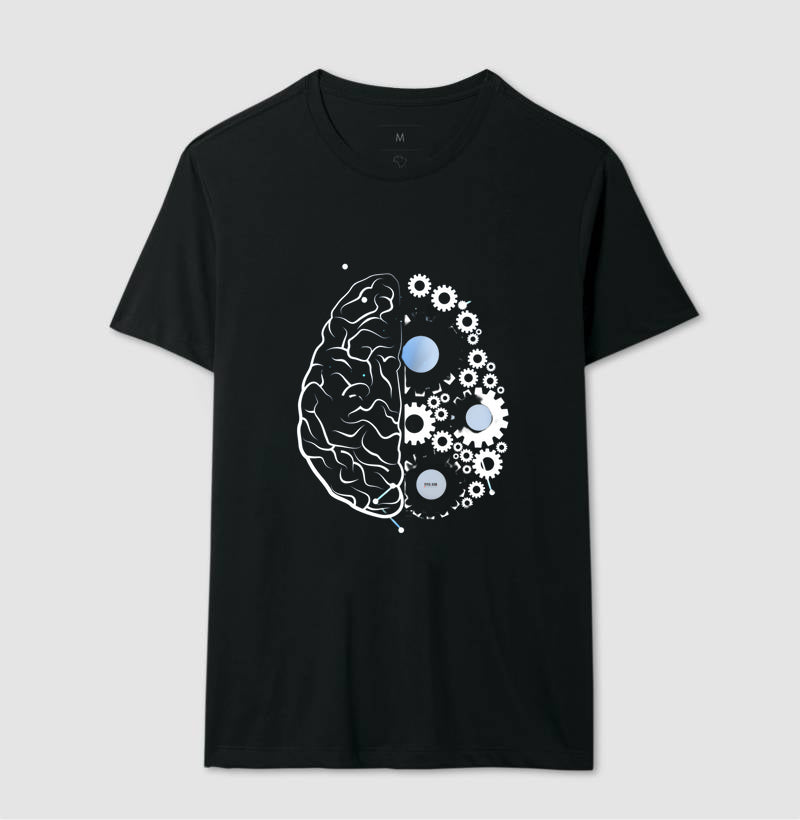 As engrenagens do cérebro - Camiseta Confort Masculina e Feminina