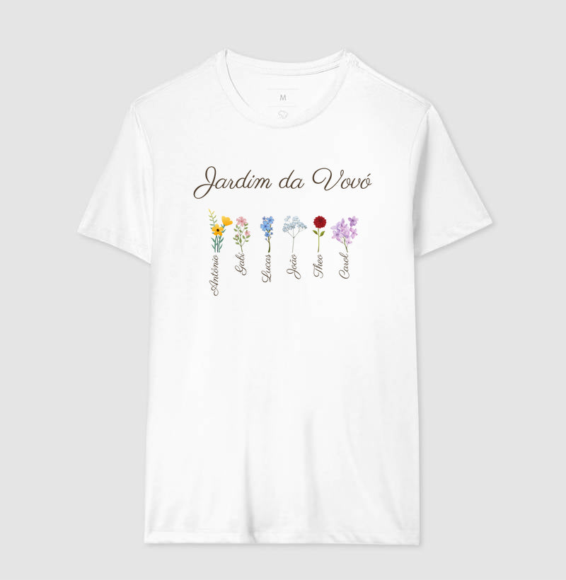 Vovó: O Jardim - Camiseta e Baby Look Confort