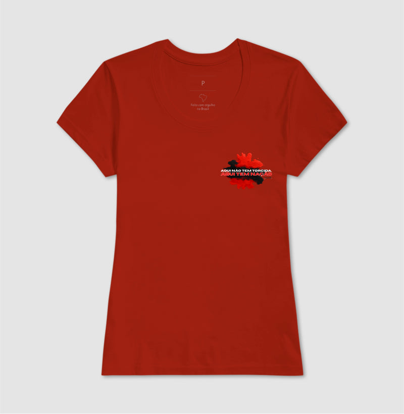Futebol - Aqui não tem torcida (lateral superior) - Masculina (camiseta) e Feminina (baby look) - Confort