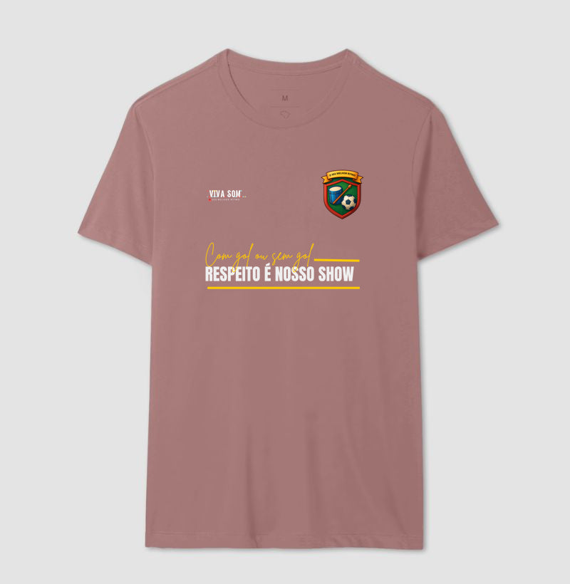 Futebol - Respeito é nosso show - Camiseta Masculina e feminina (baby look) - Confort