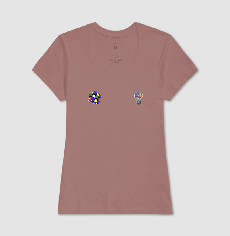 A lâmpada e o Cubo Mágico - Camiseta Confort Masculina e Feminina