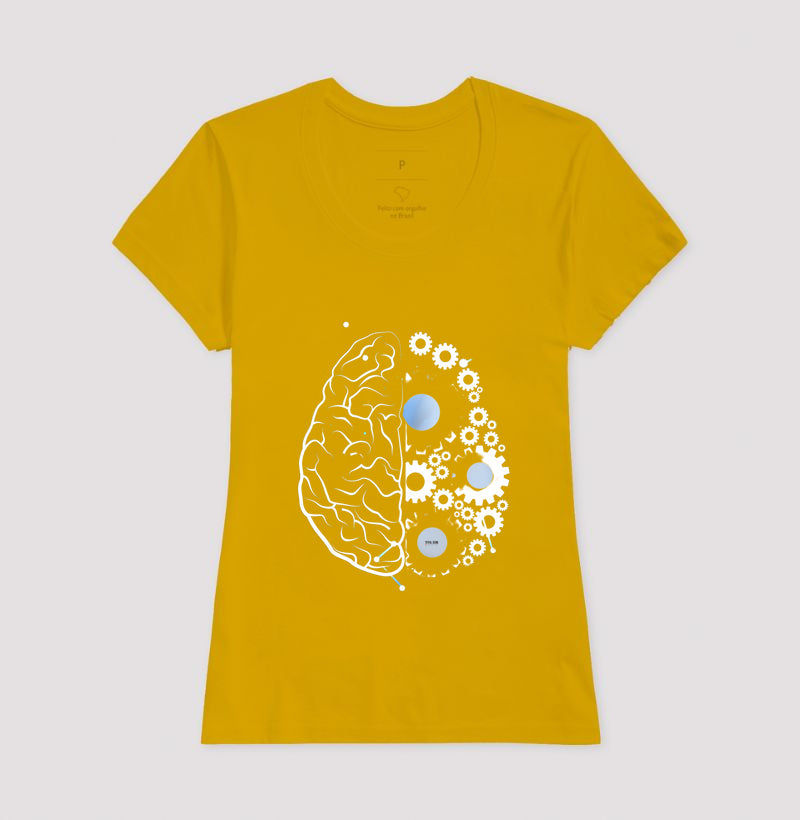 As engrenagens do cérebro - Camiseta Confort Masculina e Feminina