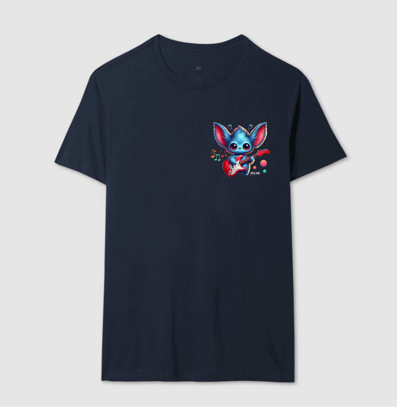 Et Azul na Guitarra - Camiseta Confort Masculina e Feminina