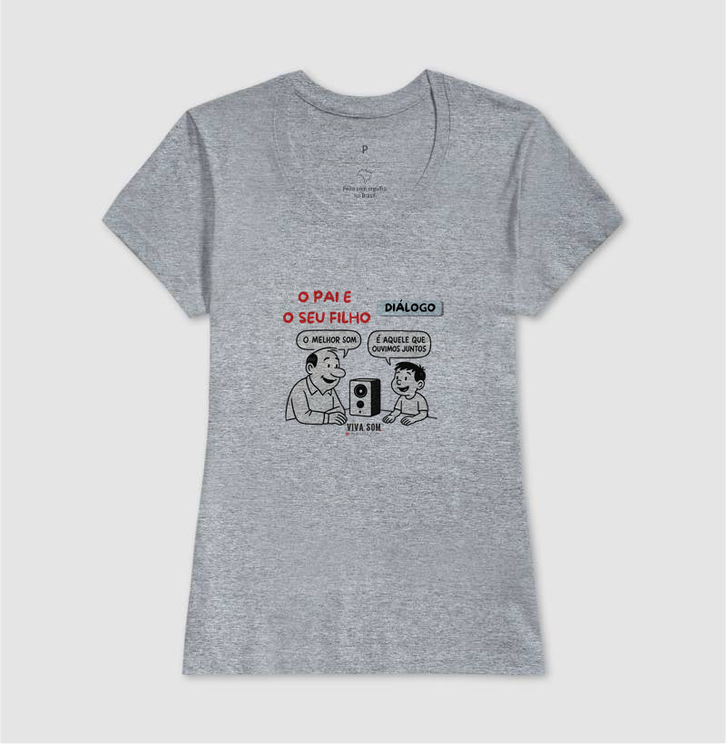 O pai e seu filho criança - Masculina (camiseta) e Feminina (baby look) - Confort