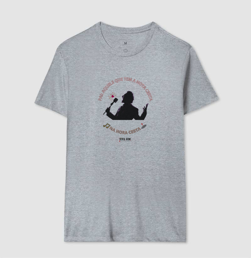 Pai: tem a nota certa - Masculina (camiseta) e Feminina (baby look) - Confort 497146