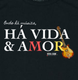 Música, vida e amor - Regata Unissex