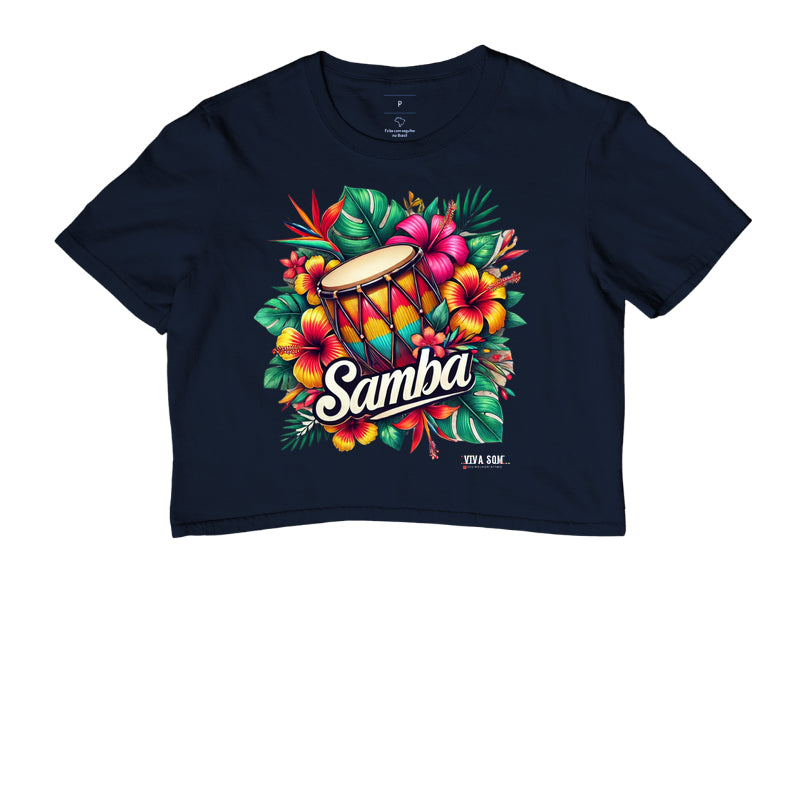 Samba com Flores - De Cropped - Feminina