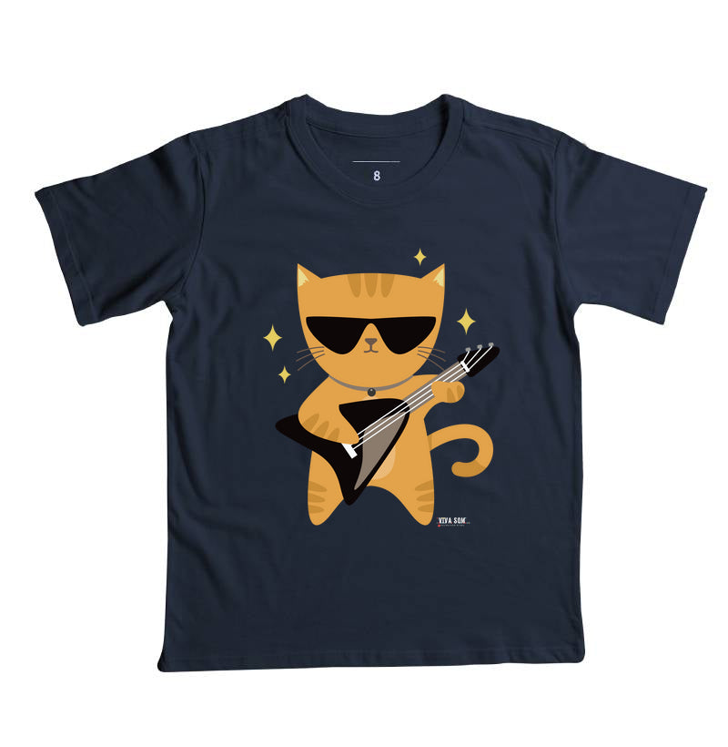 Gato do Rock - Camiseta Infantil
