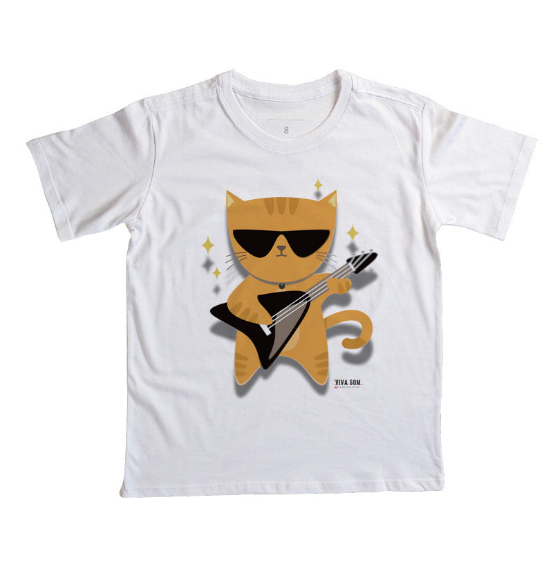 Gato do Rock - Camiseta Infantil
