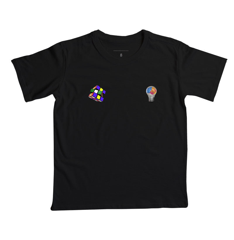A lâmpada e o Cubo Mágico - Camiseta Infantil