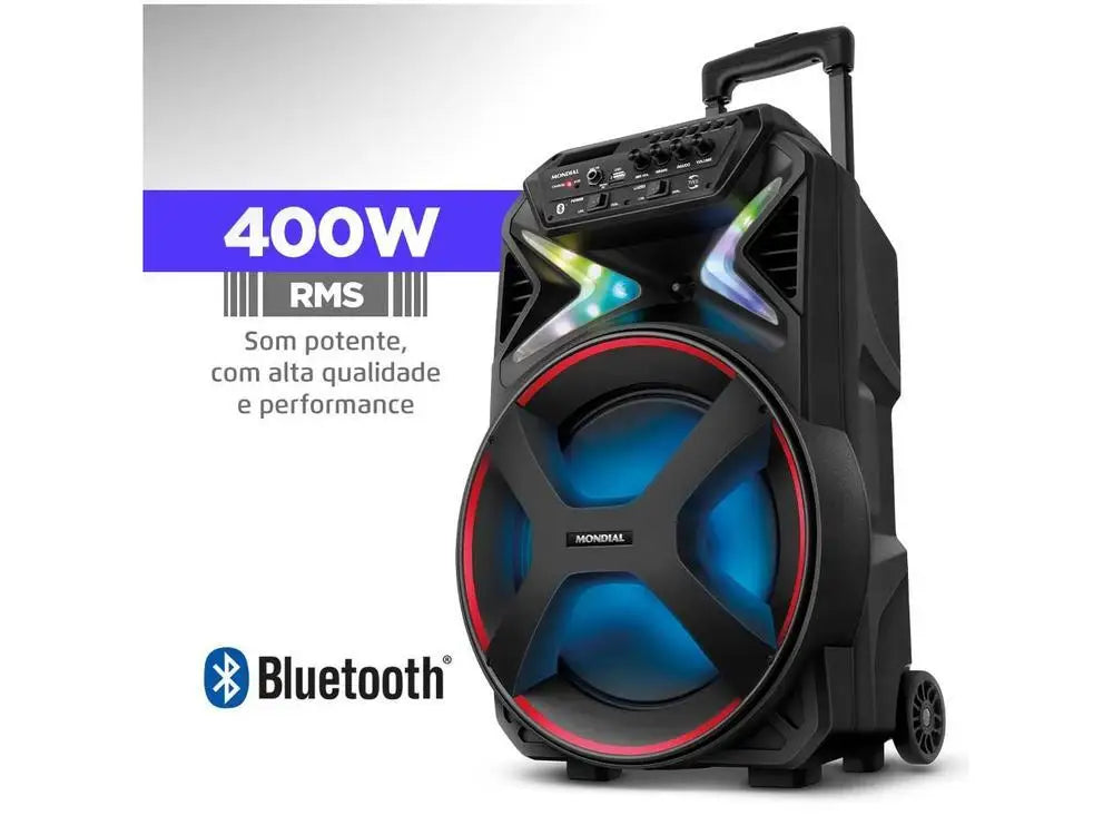 Caixa de Som Bluetooth 400W FESTA PLUS – Portátil e Amplificada com USB