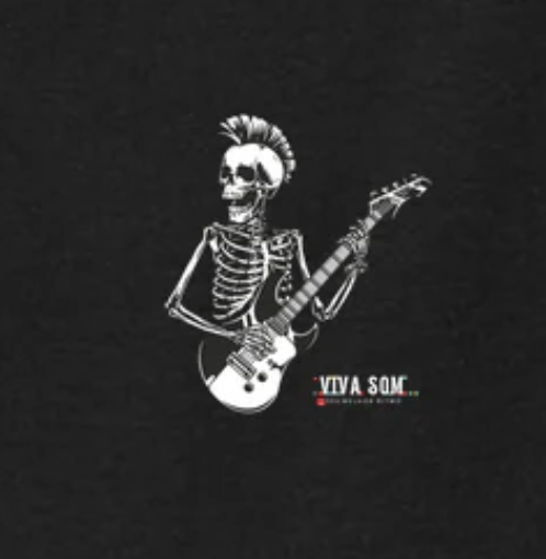 O esqueleto do Rock - Camiseta infantil unissex