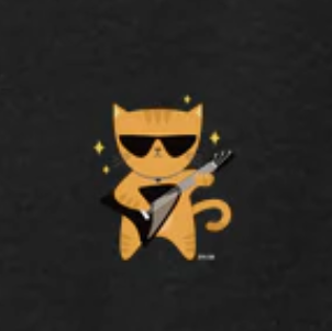 Gato do Rock Mini - Camiseta Infantil