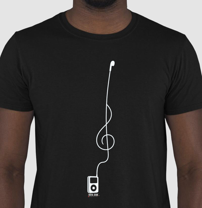 Minimalista Clave de Sol - Camiseta e Baby Look Confort Masculina e Feminina