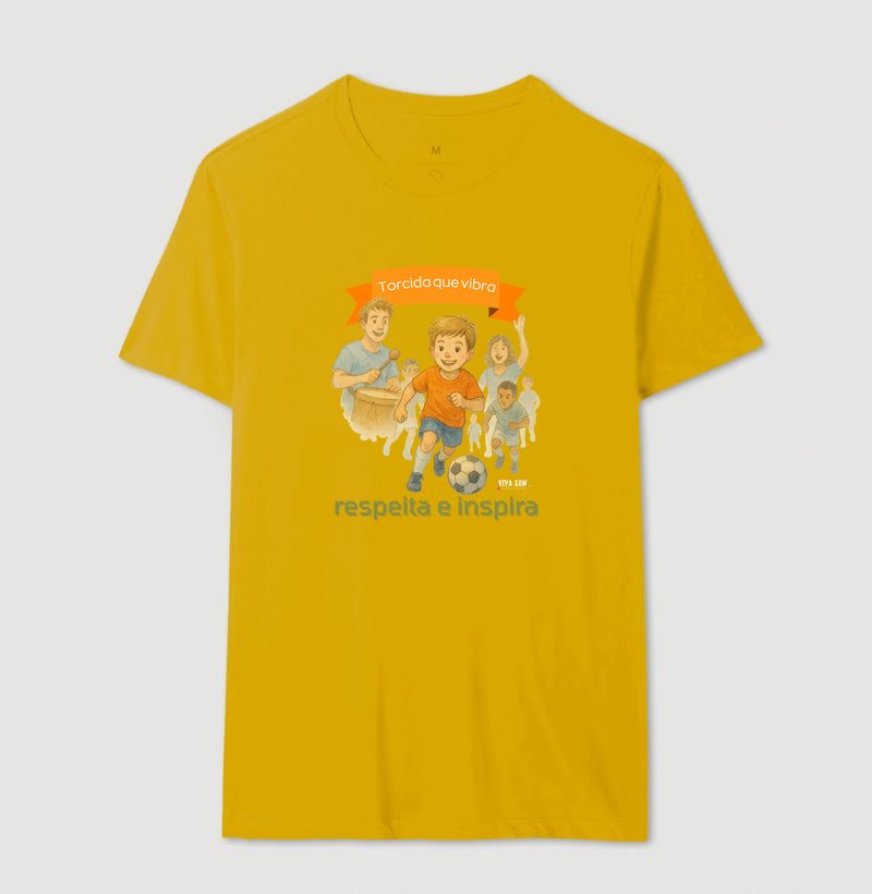 Futebol - Torcida que vibra (central grande) - Camiseta Masculina(clássica) e Feminina (baby look)