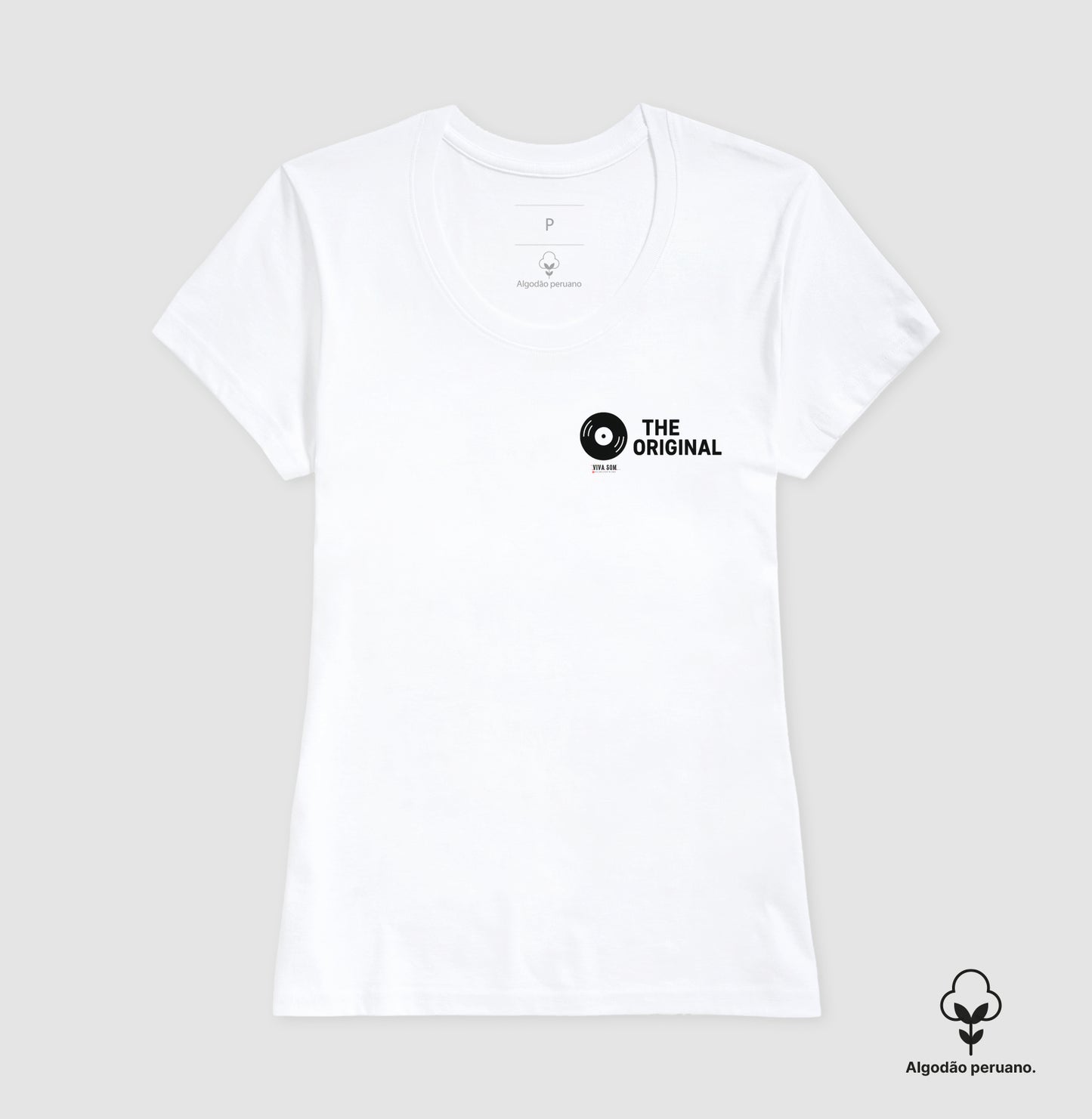 Algodão peruano - Pai, o original - Emblema lateral - Camiseta Masculina(clássica) Feminina (baby look)