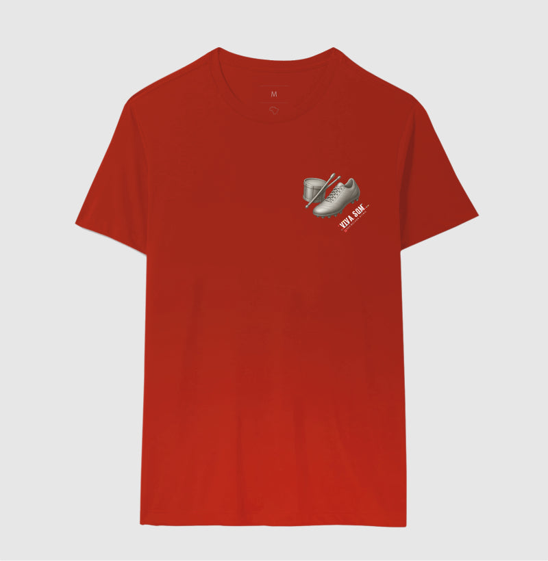 Futebol - Chuteira e tambor minimalista - Camiseta Masculina(clássica) Feminina (baby look)