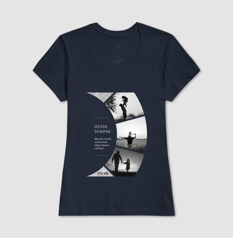 A trilha: da filha para o pai - Camiseta Masculina e feminina (baby look) - Confort